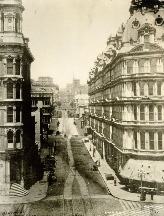 #82 Powell Street, north from Market, circa 1890