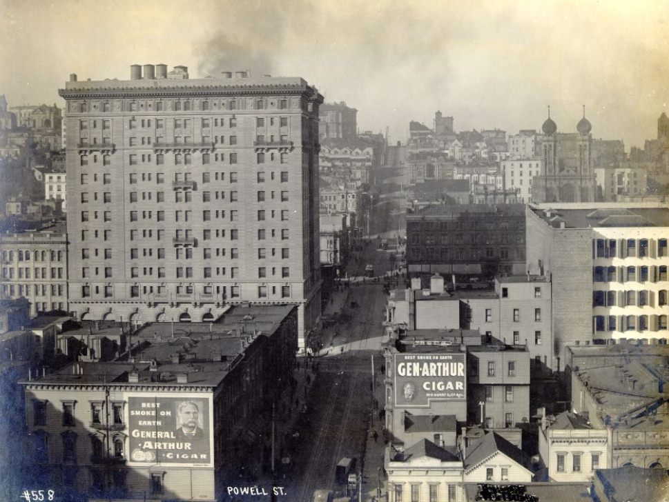 #124 Powell Street, from O’Farrell Street, possibly 1904 or 1905