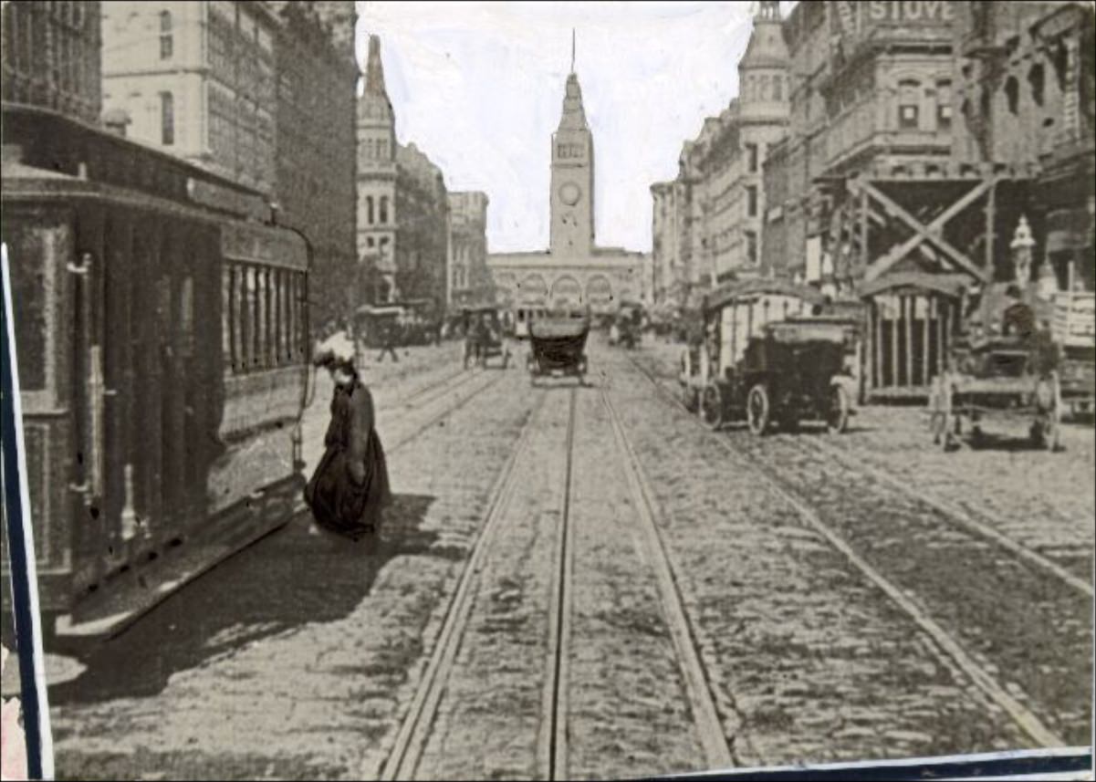 #24 Market Street, looking towards the Ferry Building, 1900s