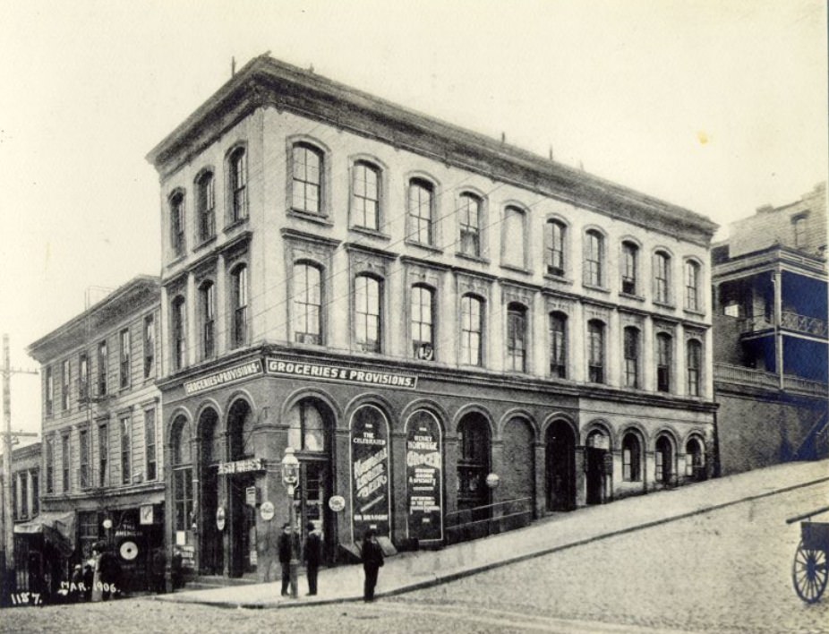 #5 “An interesting basement arcade,” at 609 Pine Street, San Francisco, California, March 1906