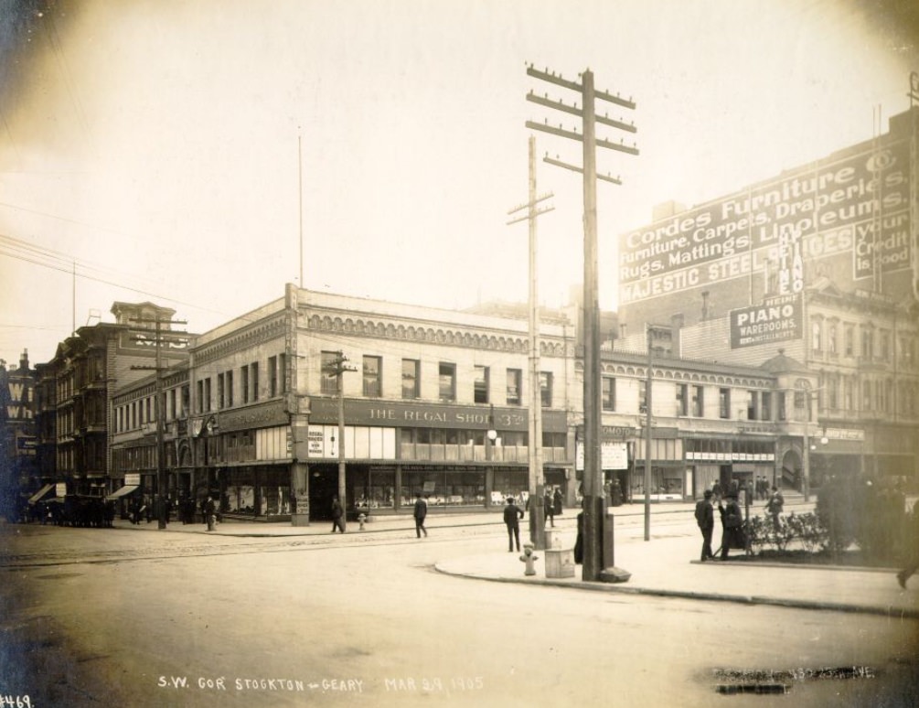 #55 Stockton at the corner of Geary Street, March 29, 1905