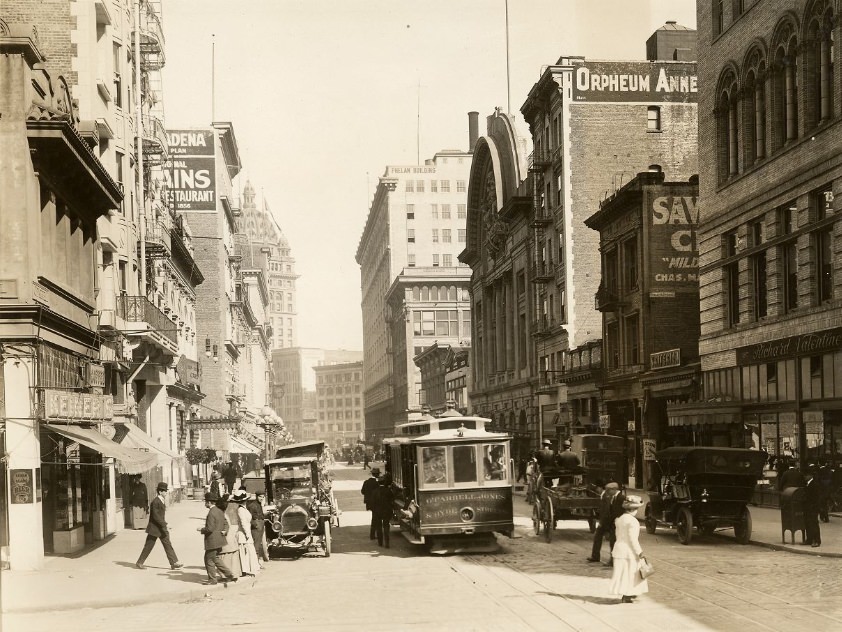 #90 O’Farrell Street east of Powell, 1909