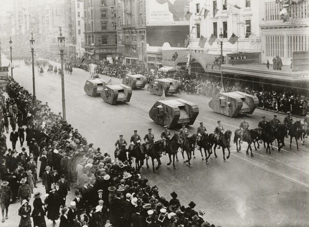 #8 Parade along Market Street, 1918.