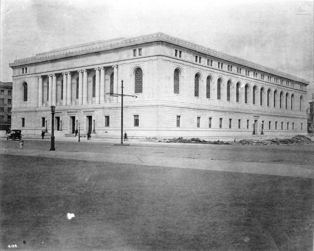#102 Exterior view of Main Library in the 1910s.