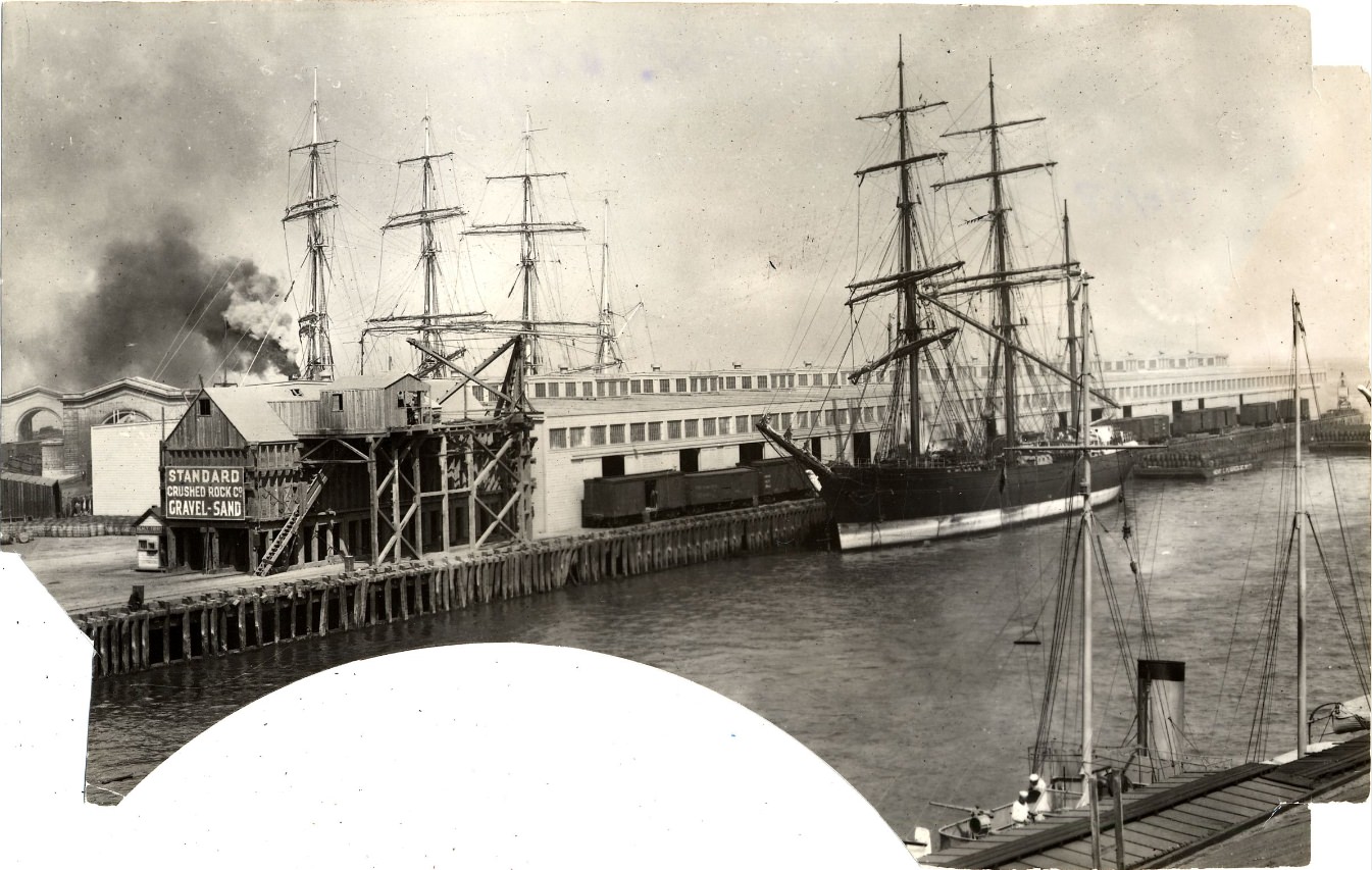 #35 Ship docked at Pier 41, July 1918.