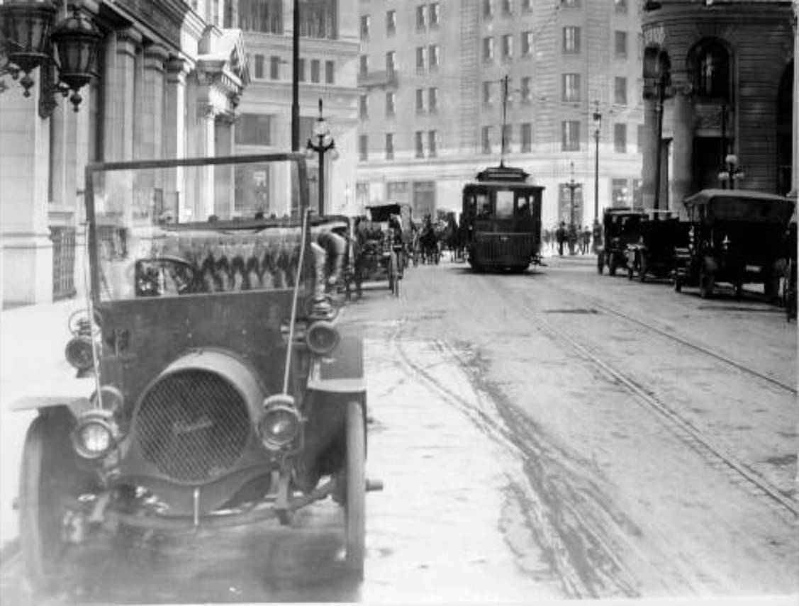 #54 Montgomery and Market Street, 1910.