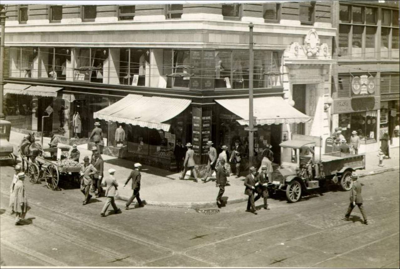 #113 Corner of Sutter and Montgomery Streets, 1924