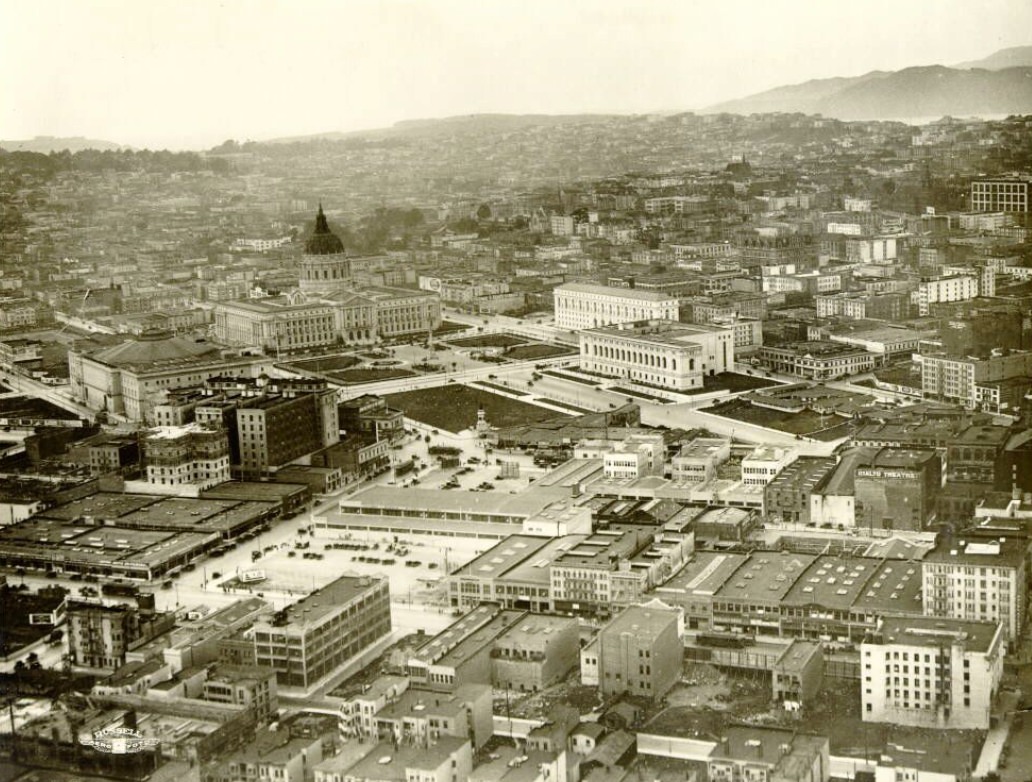 #128 Aerial view of the Civic Center, 1923
