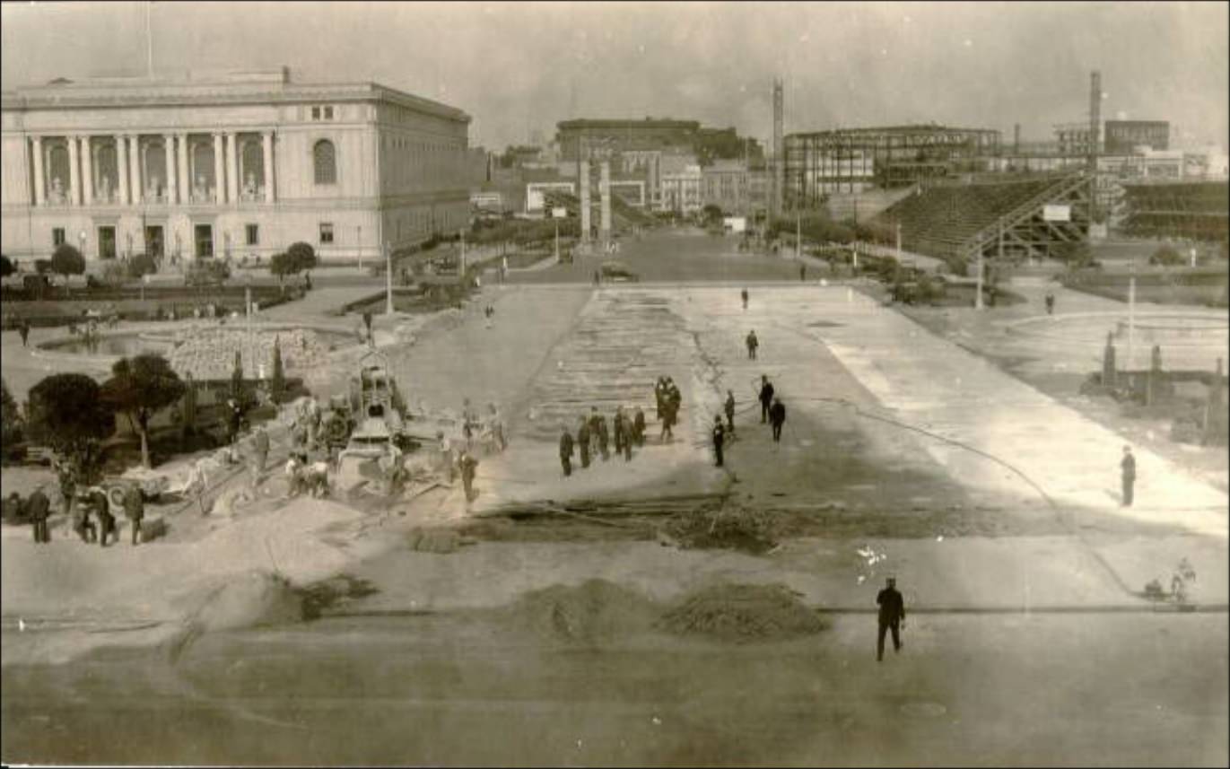 #149 Construction around Civic Center Plaza in the 1920s