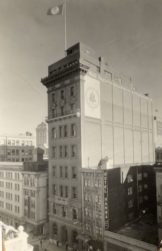 #18 Pacific Telephone & Telegraph Company building on Bush Street in 1928.