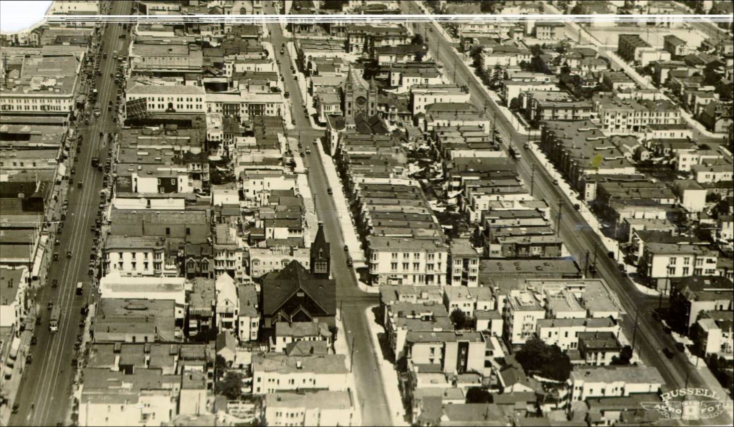 #24 Heart of the Mission district, looking downtown in 1927.