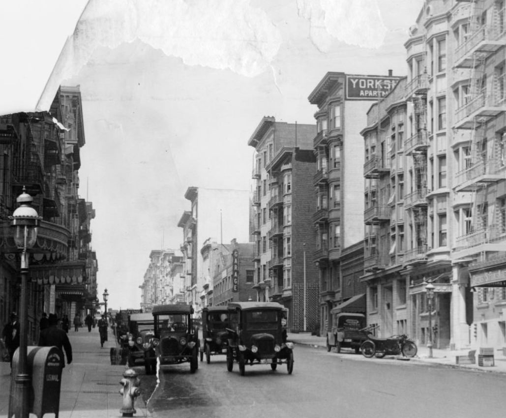 #47 Bush Street above Taylor in the 1920s