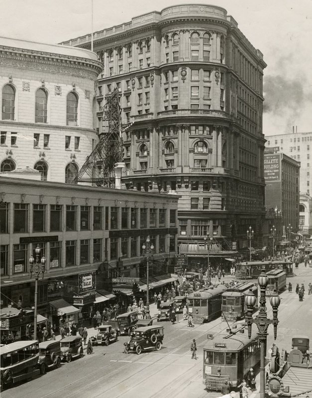 #127 Market between 5th and Powell Street in the mid-1920s