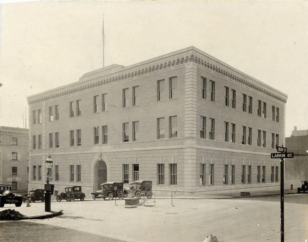#186 Pacific Telephone & Telegraph Company building at Bush and Larkin streets, 1928