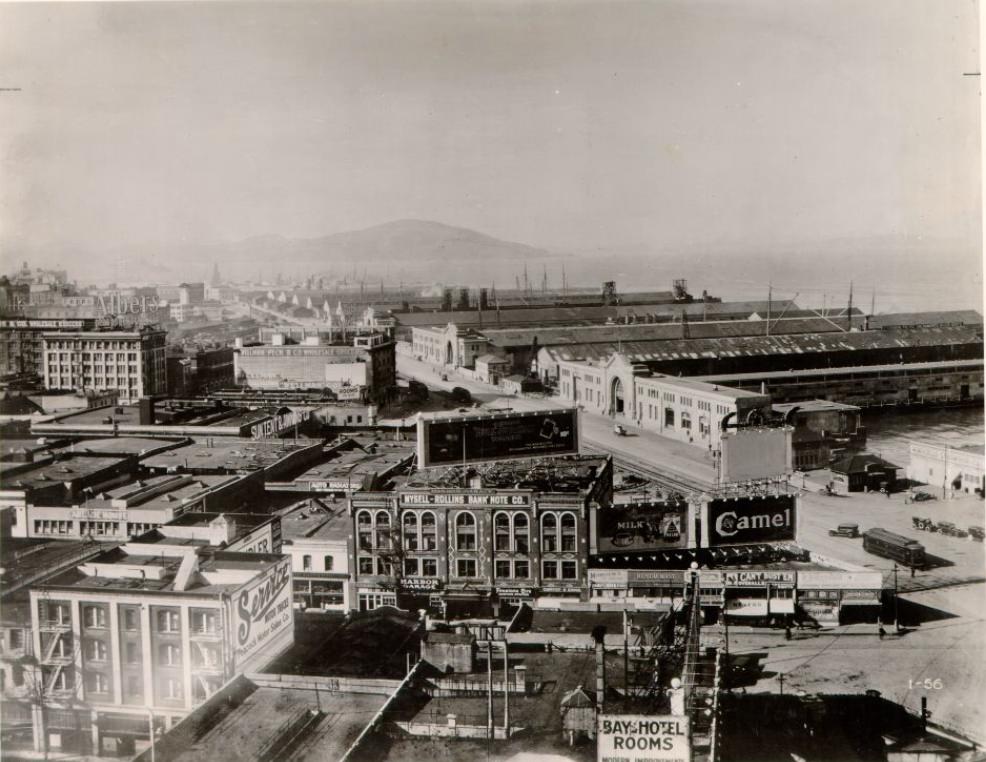 #203 Partial view of the docks in San Francisco in the 1920s
