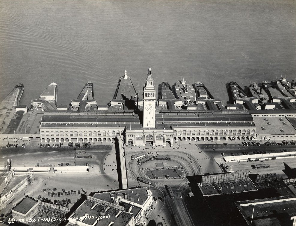 #214 Aerial view of the Ferry Building, 1926