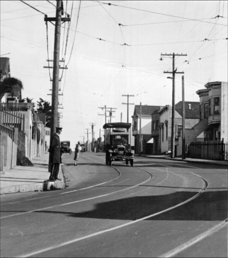 #88 Castro and Chenery Street in 1927.