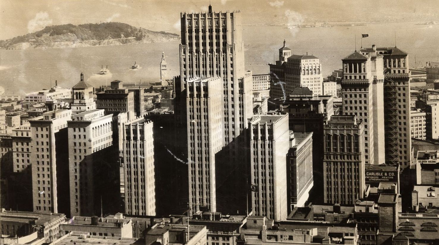 #104 View of downtown skyline, 1930