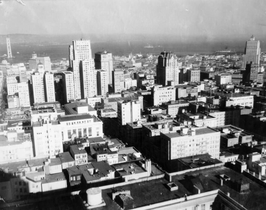 #110 View of downtown from Mark Hopkins, 1934