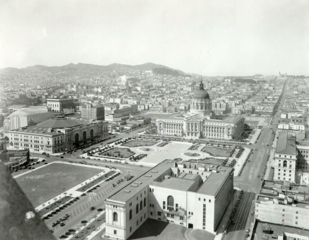 #126 San Francisco Civic Center from the Taylor Hotel, 1930