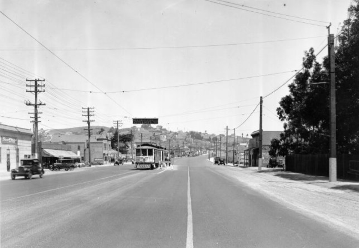 #151 Bayshore Boulevard at the San Francisco county line, 1930