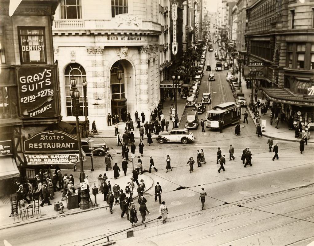 #162 Powell Street at Market, 1937