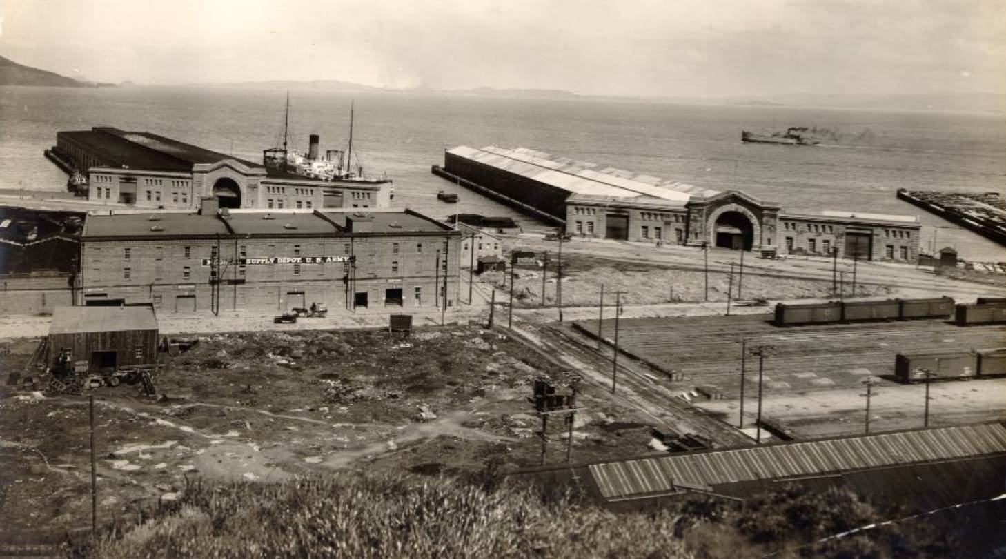#198 View of the waterfront looking out towards the Bay in the 1930s