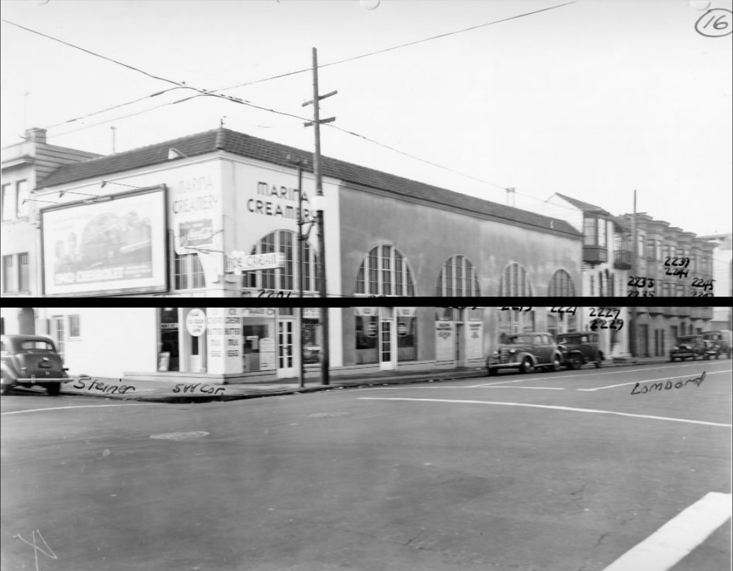 #57 Southwest corner of Lombard and Steiner streets, 1939