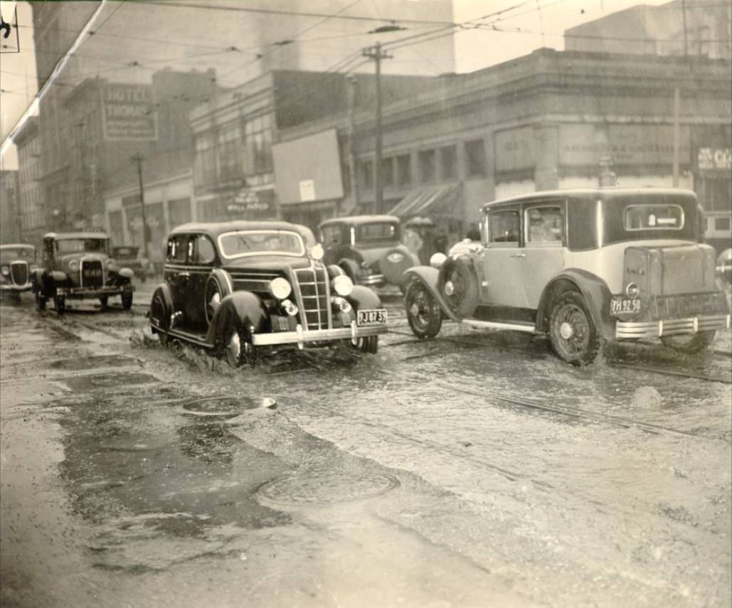 #62 Rainy day on Mission Street, 1937