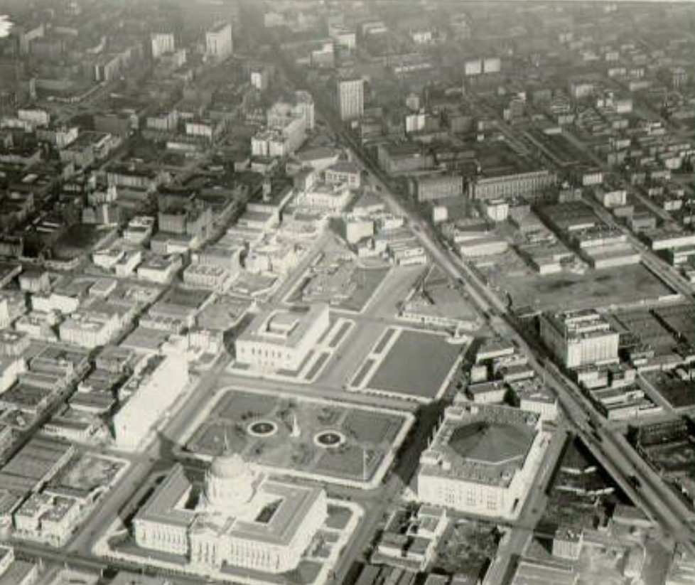 #26 Aerial view of the Civic Center in the 1930s