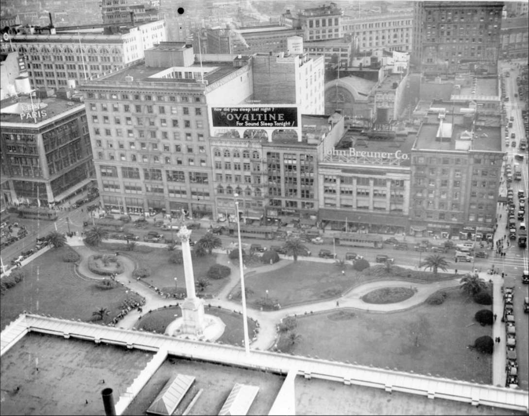 #147 View from above of Union Square Park, 1930s