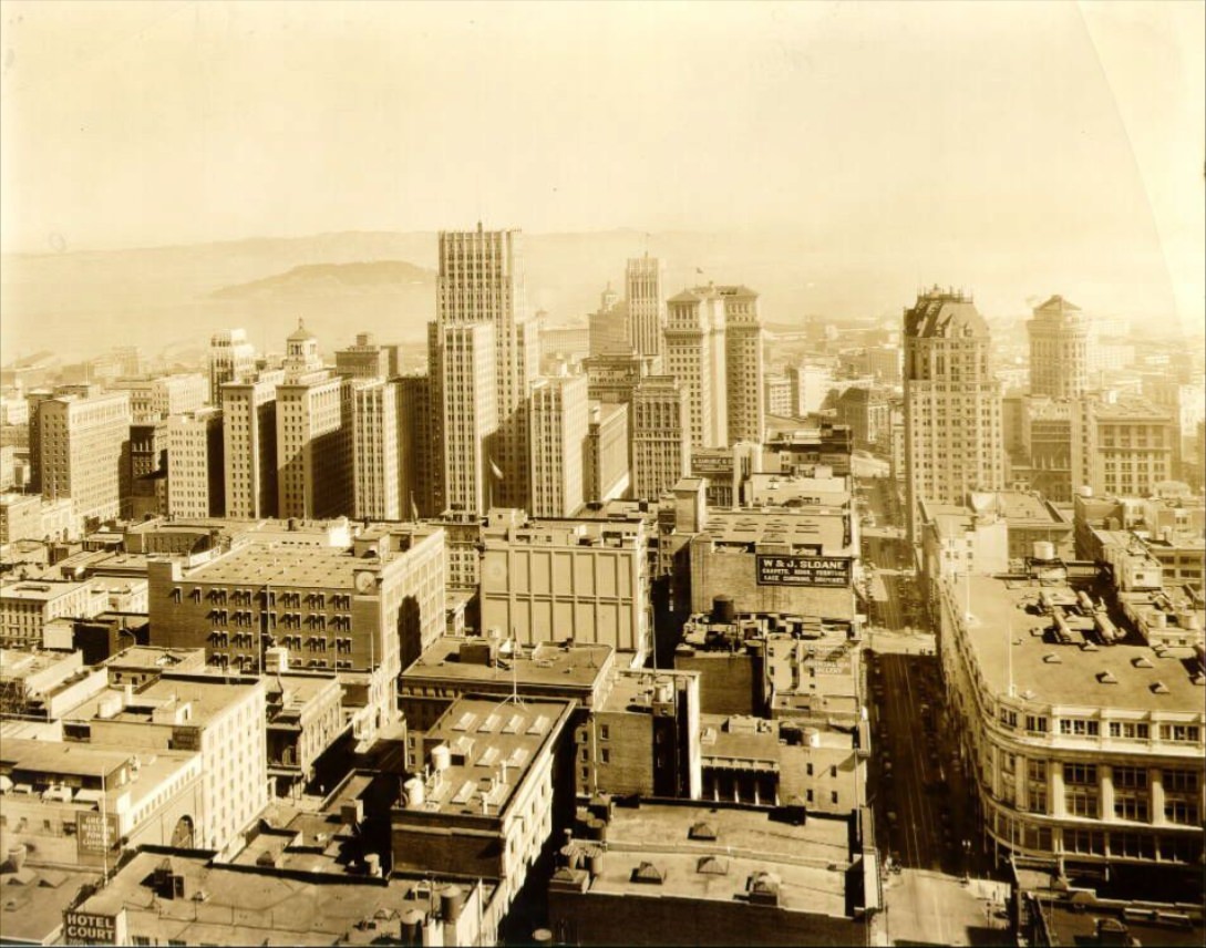 #155 View of downtown, 1930s