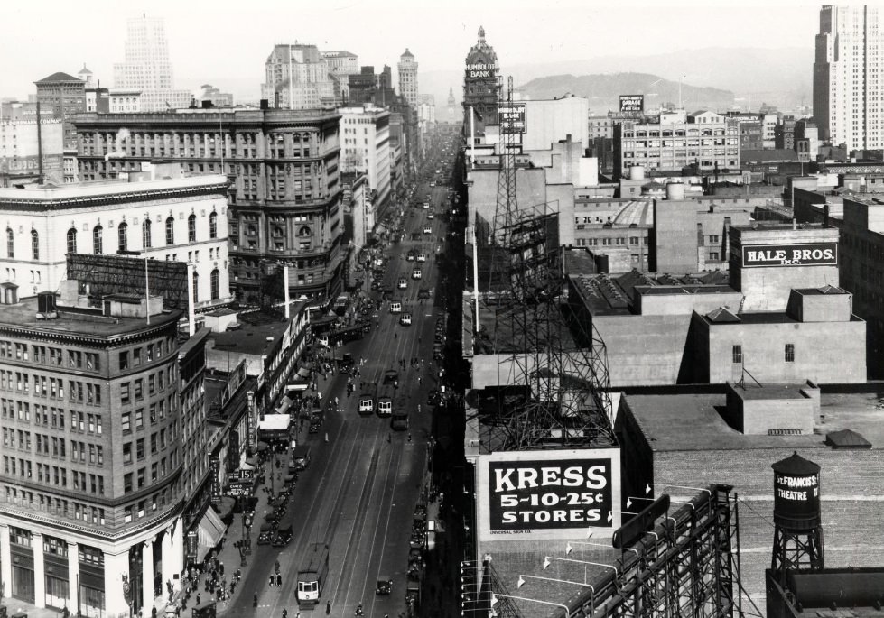 #165 Market Street, facing east from Mason Street, 1930s