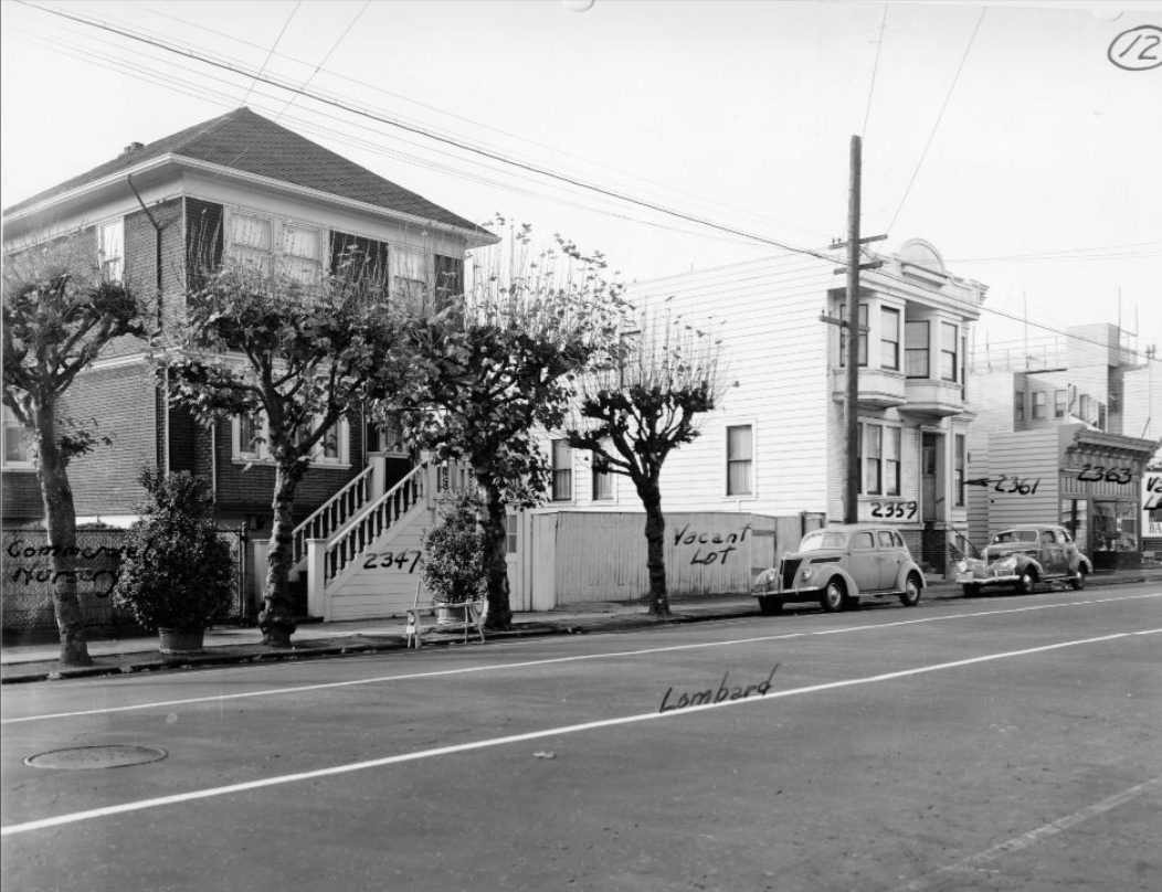 #168 2300 block of Lombard Street, 1939