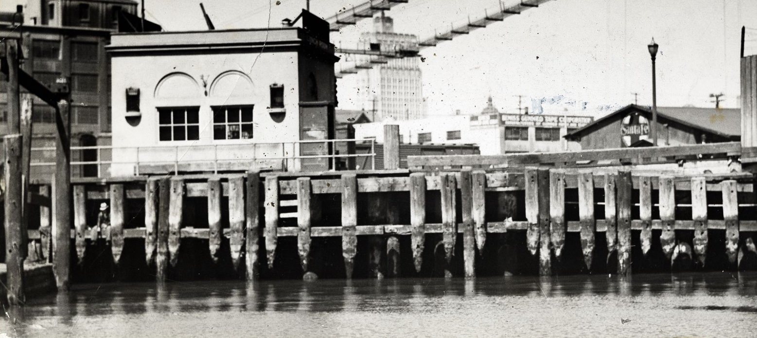 #47 View of a rotting pier, 1935