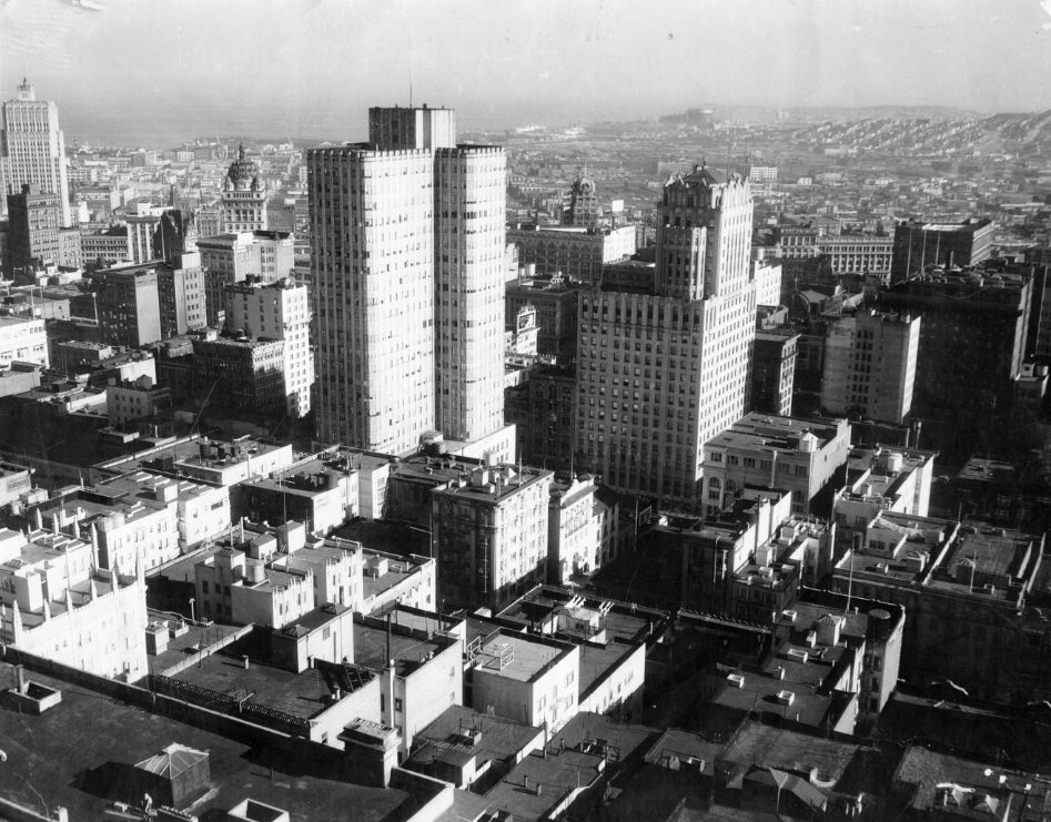 #50 View of San Francisco from Mark Hopkins Hotel, 1934