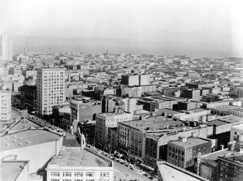 #52 View of San Francisco skyline from Empire Hotel looking east, 1935