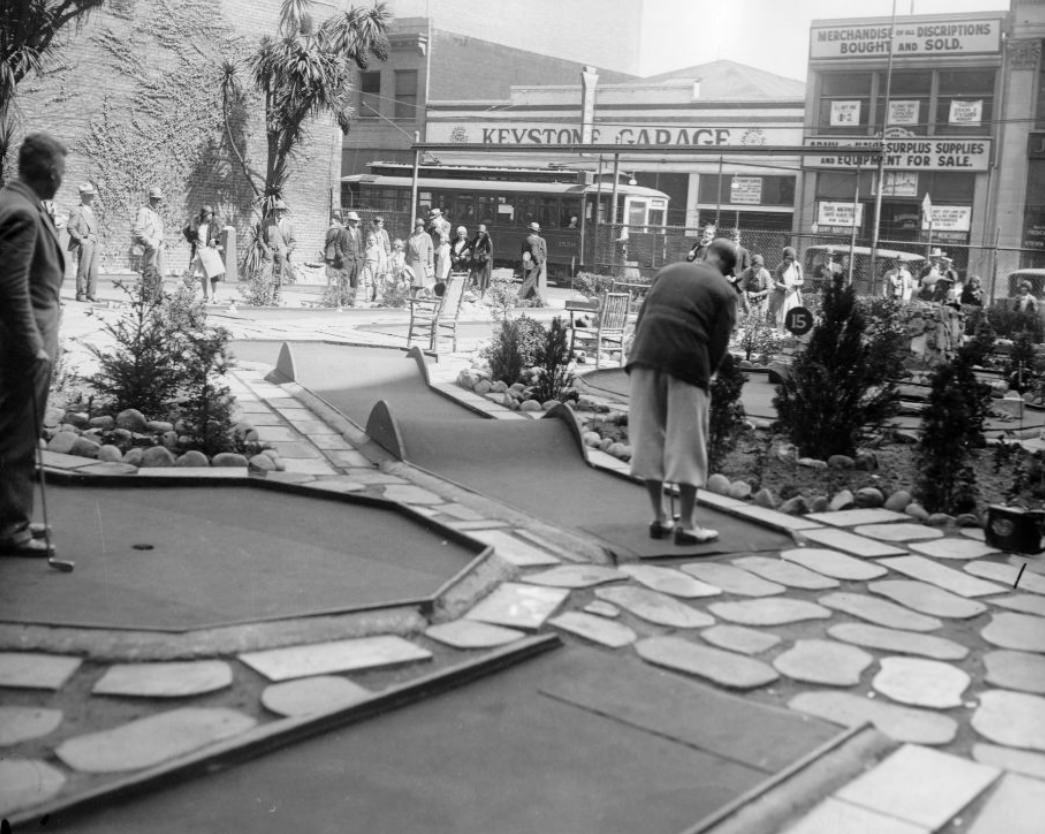 #55 Miniature golf course on north side of Mission Street between 4th and 5th streets in the 1930s