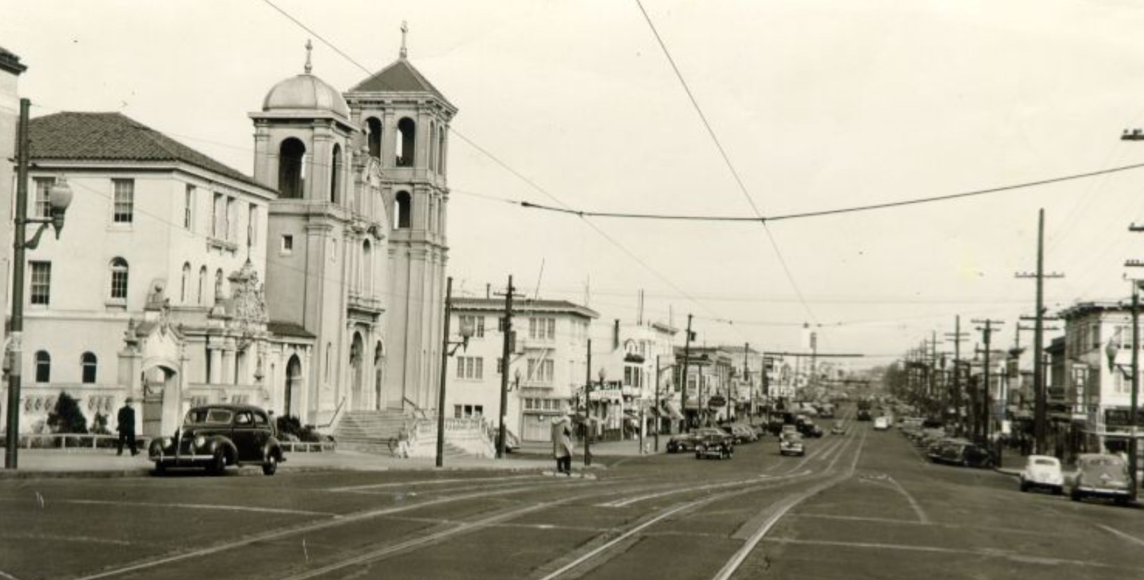 #204 Geary Boulevard looking east from 24th Avenue, 1945