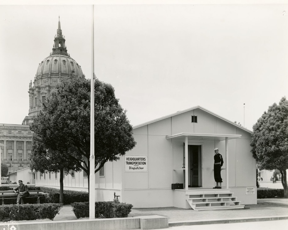 #221 Temporary Barracks in the Civic Center Plaza, 1940s