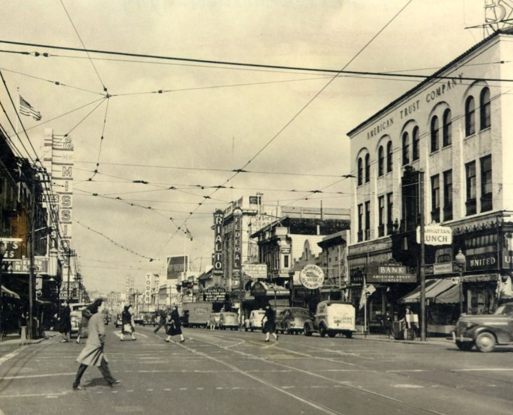 #254 Mission Street north from 22nd Street, 1944