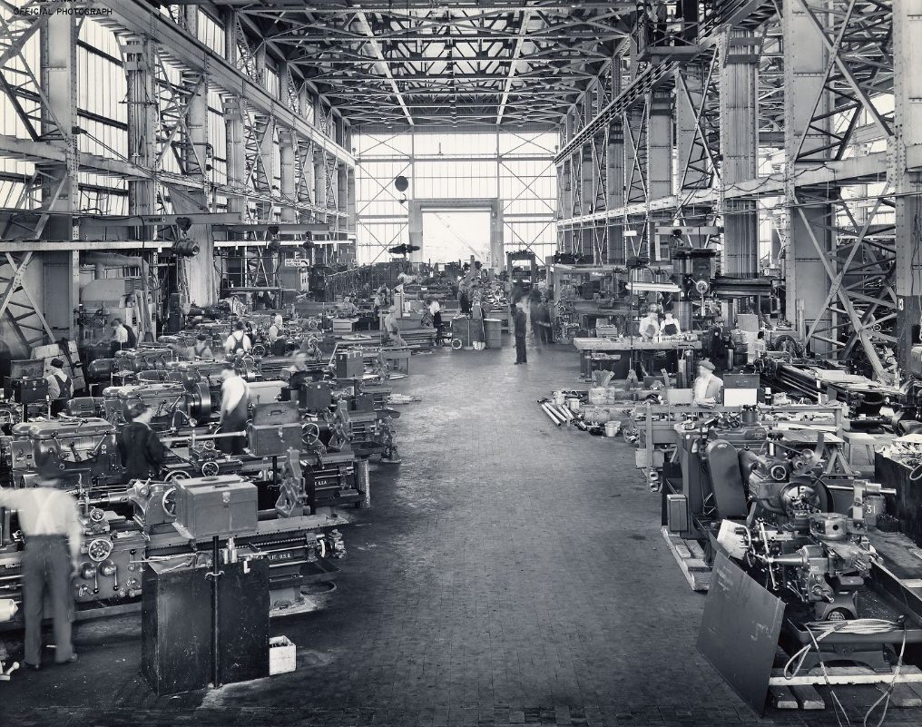 #31 One bay of the inside machine shop at Naval Drydocks, Hunter’s Point, 1943