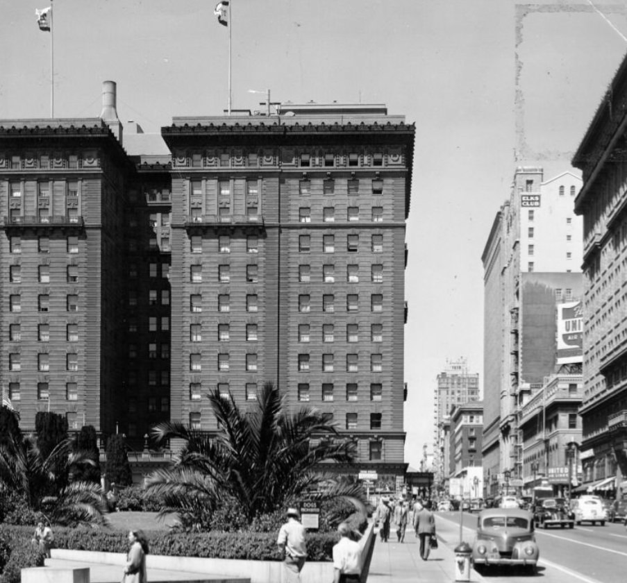 #255 Looking up Post Street from Stockton, 1947
