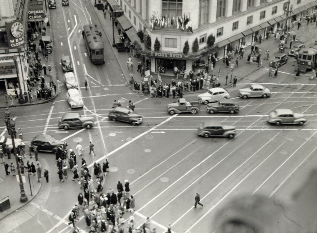 #58 4th & Market Street towards Stockton, 1944