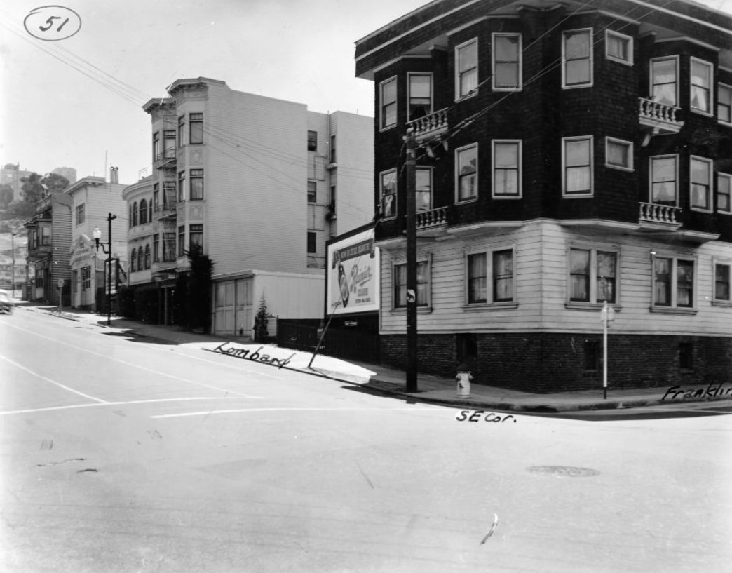 #3 Southeast corner of Lombard and Franklin streets, 1940