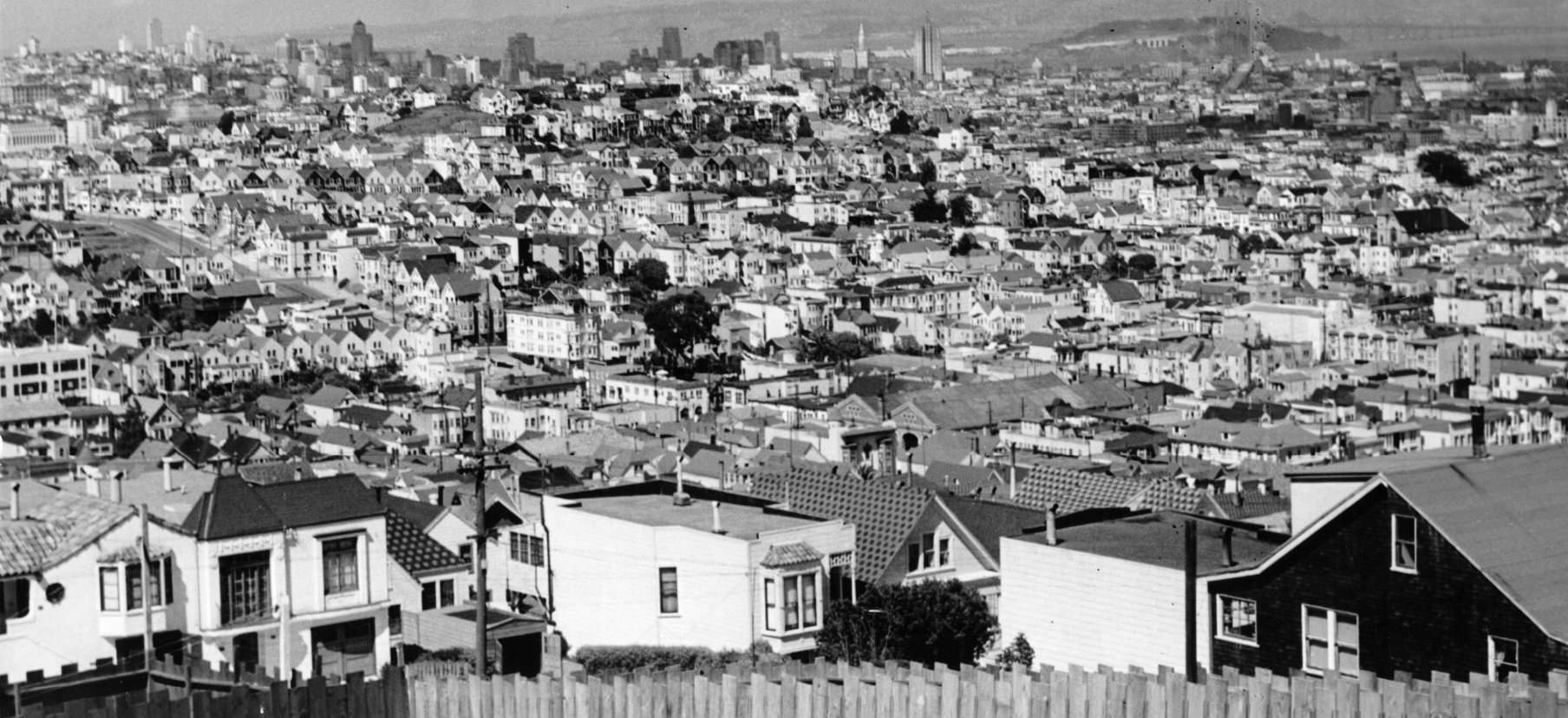 #72 Skyline of San Francisco from Douglas Street near 28th Street, 1940