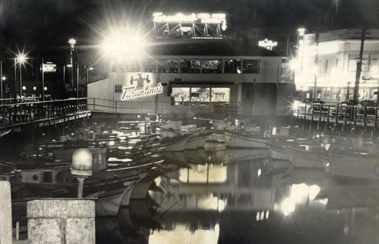 #92 Fisherman’s Wharf at night, 1940s