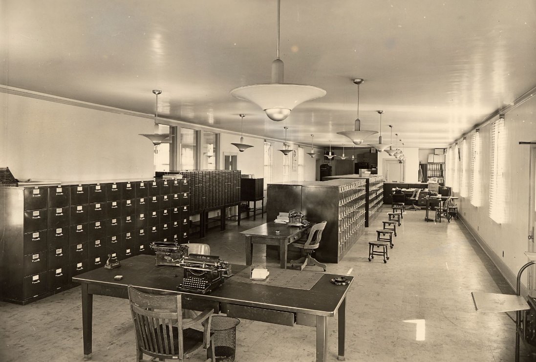 #95 Identification Bureau in Old Hall of Justice, 1941