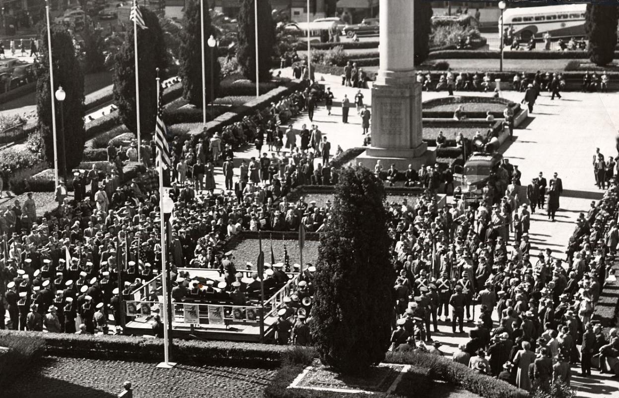 #159 Armed forces demonstration at Union Square Park, 1949