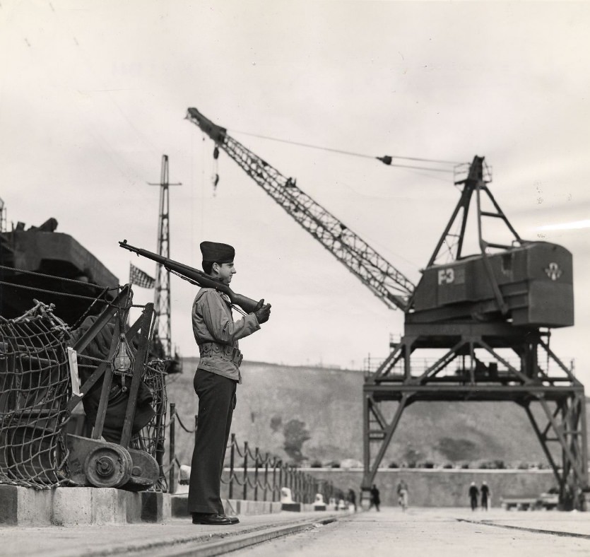 #203 Guard at Hunters Point Naval Shipyard, 1944